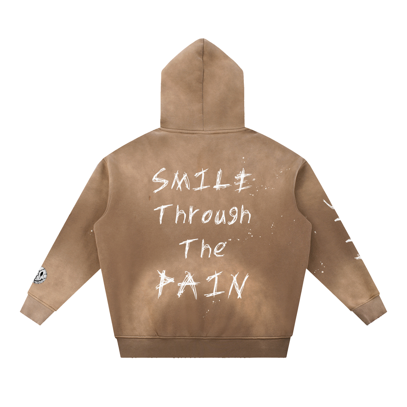 Vintage Washed Frayed Fleece Hoodie