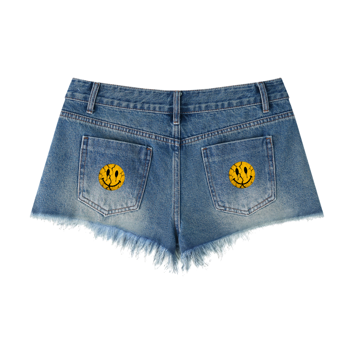 Women's Vintage Wash Raw Hem Denim Shorts